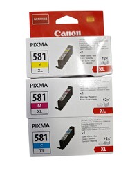 Canon Druckerpatrone CLI-581, Gelb, Magenta, Cyan