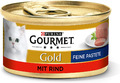 Purina Gourmet Gold Feine Pastete Rind Katzennassfutter Tiernahrung 12 x 85 g