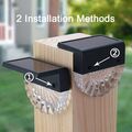 4x LED SOLARLEUCHTEN ZAUNLEUCHTE WANDLAMPEN GARTENLEUCHTE AUßEN TREPPEN LAMPE