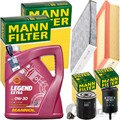 MANN INSPEKTIONSPAKET+5L MANNOL 0W-30 ÖL passend für CITROËN C3 OPEL CROSSLAND+X