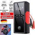 8000mAh Auto KFZ Starthilfe Jump Starter 12V Ladegerät Booster Power Bank PKW