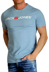 Jack & Jones T-Shirt Herren Slim Fit Basic Print Shirt kurzarm O-Neck kurz NEU