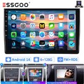 Android 14 Autoradio GPS 6G+128G Navi WIFI DSP 4G BT Für Audi A4 8E 8H B6 B7 KAM