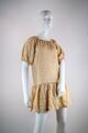 NA-KD Damen Kleid Minikleid Sommerkleid Volantkleid Beige Größen 34 40