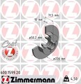 2x 600.1599.20 ZIMMERMANN Bremsscheibe für ,SEAT,VW