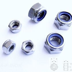 Stopmuttern Sicherungsmuttern DIN985 Edelstahl VA M2,5 bis M12 Polystop