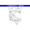 Halter, Bremssattel ATE 11.0230-0131.1 für SEAT SKODA VAG, Vorderachse