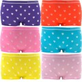 6er Pack Mädchen Unterhose Slip Herz Panty Hipster Farbmix Set Seamless Stretch