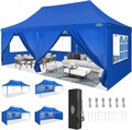 Pavillon 3x6 Wasserdicht Faltpavillon Pop-Up Partyzelt Gartenzelt UV 50+ Schutz,