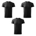 Arbeits T-Shirts Herren schwarz Baumwolle set 3er Pack Malfini Basic 129 T-Shirt