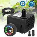 Mini Wasserpumpen Leise Aquarium Pumpe mit 12 LED Tauchpumpe Klein Fontänenpumpe