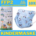 10x FFP2 Maske CE Zertifiziert Kinder Atemschutzmaske Jungen Mehrfarbig Blau