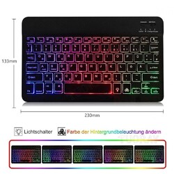 Für iPad 9th/8th/7th Generation 10.2" Bluetooth QWERTZ Tastatur mit Schutzhülle