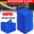 100x Auto Mikrofasertücher Reinigung Poliertuch Waschlappen Microfasertuch 30x30
