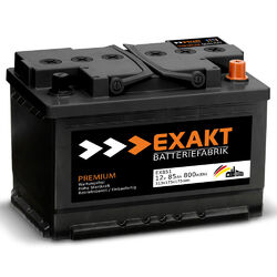 EXAKT Autobatterie 12V 85Ah 800A/EN ersetzt 80AH Starterbatterie KFZ Batterie
