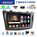 DAB+ CarPlay Autoradio Android 13 32G GPS Nav RDS WIFI KAM Für Mazda 3 2010-2013