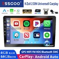 9" 4+64G DAB Android 15 Chat-GPT-AI Carplay Autoradio 2 DIN GPS NAVI Kamera+ MIK