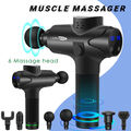 Massage Gun Electric mit 6 Köpfe LCD Massagepistole Massager Muscle Massagegerät