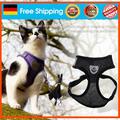 D1# Pet Cat Dog Harness Kitten Mesh Vest Walking Leine für das Training (Schwarz