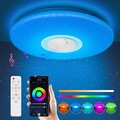 Smart RGB LED Deckenlampe Dimmbar mit Bluetooth Musik Lautsprecher Fernbedienung