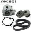 SKF VKMC 35035 Wasserpumpe + Keilrippenriemensatz für OPEL Meriva A (X03)