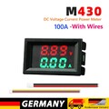 DC0-100V Amp Volt Gauge Dual LED Digital Voltage Current Meter (Red Green 100A)