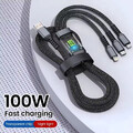 3in1 Ladekabel Multi USB-A auf USB Typ-C Ladekabel, Micro-USB und Phone 2M Kabel