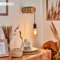  Wand Lampen schwarz/ Holz Wohn Schlaf Zimmer Leuchten Flur Strahler verstellbar