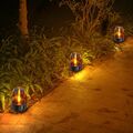 5er/Set Solar Kerzen LED Solarleuchte Garten Deko Kerzenleuchten Außen Lampe Neu