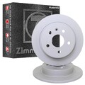2x Zimmermann Bremsscheiben Coat Z Ø280mm Hinten passend für Ford Kuga 2 C-MAX