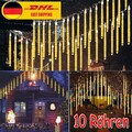 10Röhren Meteorschauer Regen Lichter 30CM Schneefall Lichterregen Außen Warmweiß