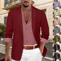 Herren Sakko Blazer Mantel Business Blazermantel Knopf Anzugjacke Freizeitjacke