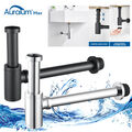 Siphon Röhrensiphon Geruchsverschluss Waschbecken Sifon Ablauf Bad Syphon 1/4"