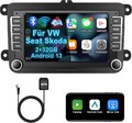 2+32GB Für VW Golf Tiguan Passat Skoda Android 13 Carplay Autoradio GPS WIFI BT
