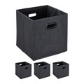 Aufbewahrungsbox Faltbox Regalbox Ordnungsbox grau 4er Set 4 Stück faltbar