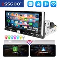 Autoradio 6.9" 1DIN Android 14 4+64G Carplay GPS Navi RDS Tpye-C WIFI USB BT FM