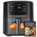 KLAMER Heißluftfritteuse 5l XL, Heissluftfritteuse mit Sichtfenster & Schütte…