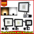 LED Fluter mit Bewegungsmelder 20W 30W 50W 100W 300W Außen Strahler Flutlicht