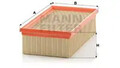 Luftfilter Filtereinsatz C 26 107 MANN-FILTER für RENAULT SAFRANE II ESPACE III