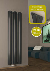 Design Heizkörper Röhren Paneelheizkörper Vertikal Mittelanschluss Doppellagig 