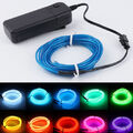 5M EL Kabel Leuchtdraht LED Neon Wire Lichtschnur Licht Glühen Party Deko 3V 12V