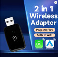 2in1 Wireless Carplay Android Auto Adapter USB Car Dongle Connect Box Plug&Play