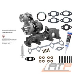 ABGAS-TURBO-LADER +MONTAGESATZ DICHTSATZ FÜR AUDI A3 8P 1.9 TDI BKC BXE 03-10Die Nr.1* für Autoteile: Top-Preis-Leistungs-Verhältnis