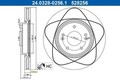 2x ATE Bremsscheibe 24.0328-0256.1 für HYUNDAI KIA