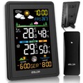 Funk Wetterstation Thermometer Mit Farbdisplay Innen-Außensensor Digitale Wecker