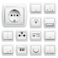 Schuko Steckdose EL-BI TUNA Steckdosen Ausschalter Wechselschalter Taster Dimmer
