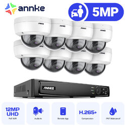 ANNKE POE 5MP Überwachungskamera 12MP NVR Mit Mikrofon Fernzugriff 3D DNR H.265+