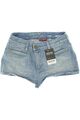 Replay Shorts Damen kurze Hose Hotpants Gr. W28 Baumwolle Hellblau #nxfthsm