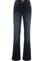 Bootcut Jeans Mid Waist Stretch Normal Gr. 36 Dunkelblau Used Damen-Hose Neu