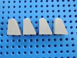 Lego 4 x Dachstein Schrägstein 60481   2x1x2  65 °  neu hellgrau 